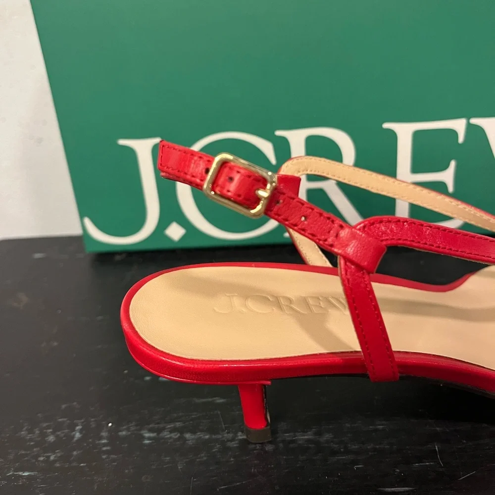 NIB J.Crew Krista sling back kitten heel 8 - Picture 8 of 9